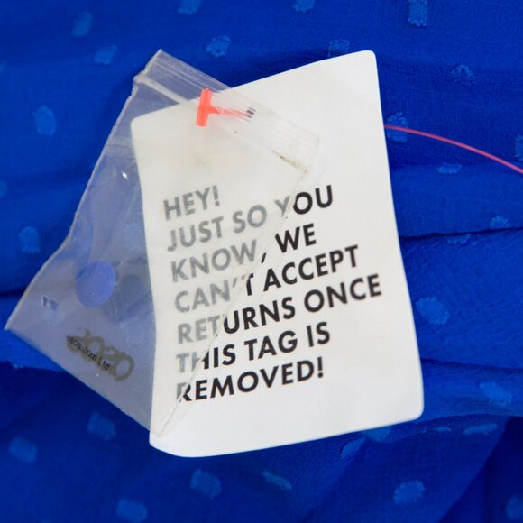 ASOS DESIGN Pleated Chiffon Maxi Cobalt Dress with Dotted Texture, size 14, NWT - Picture 9 of 9